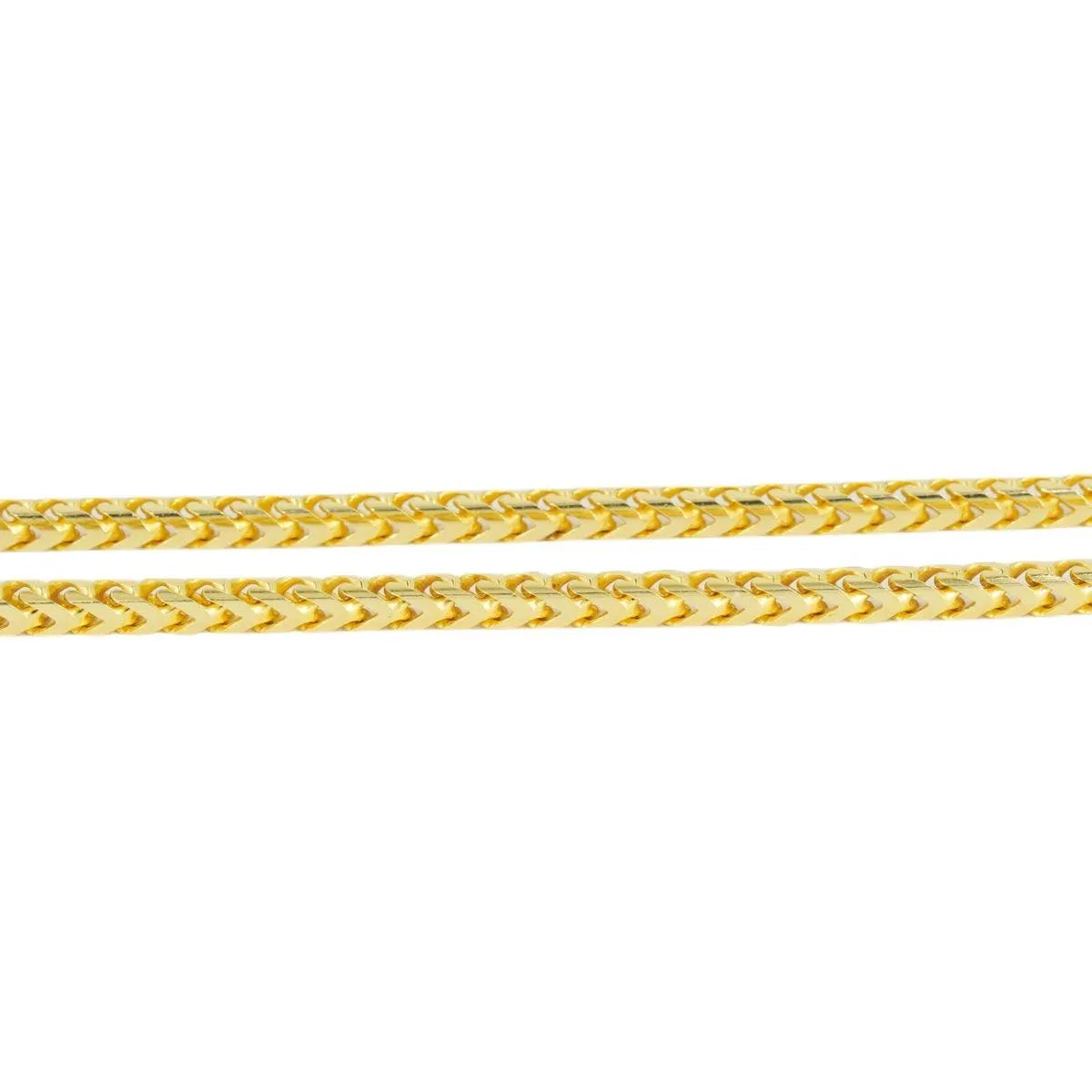 10K Gold 2.2mm Diamond Cut Solid Franco Chain