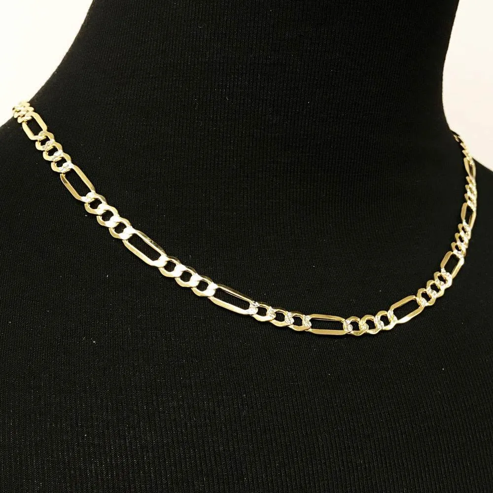 10K Yellow Gold Diamond Cut Figaro Chain Lightweight (Copy)