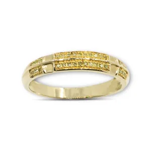 10k Yellow Gold  Yellow Diamond Ring 0.09 ctw