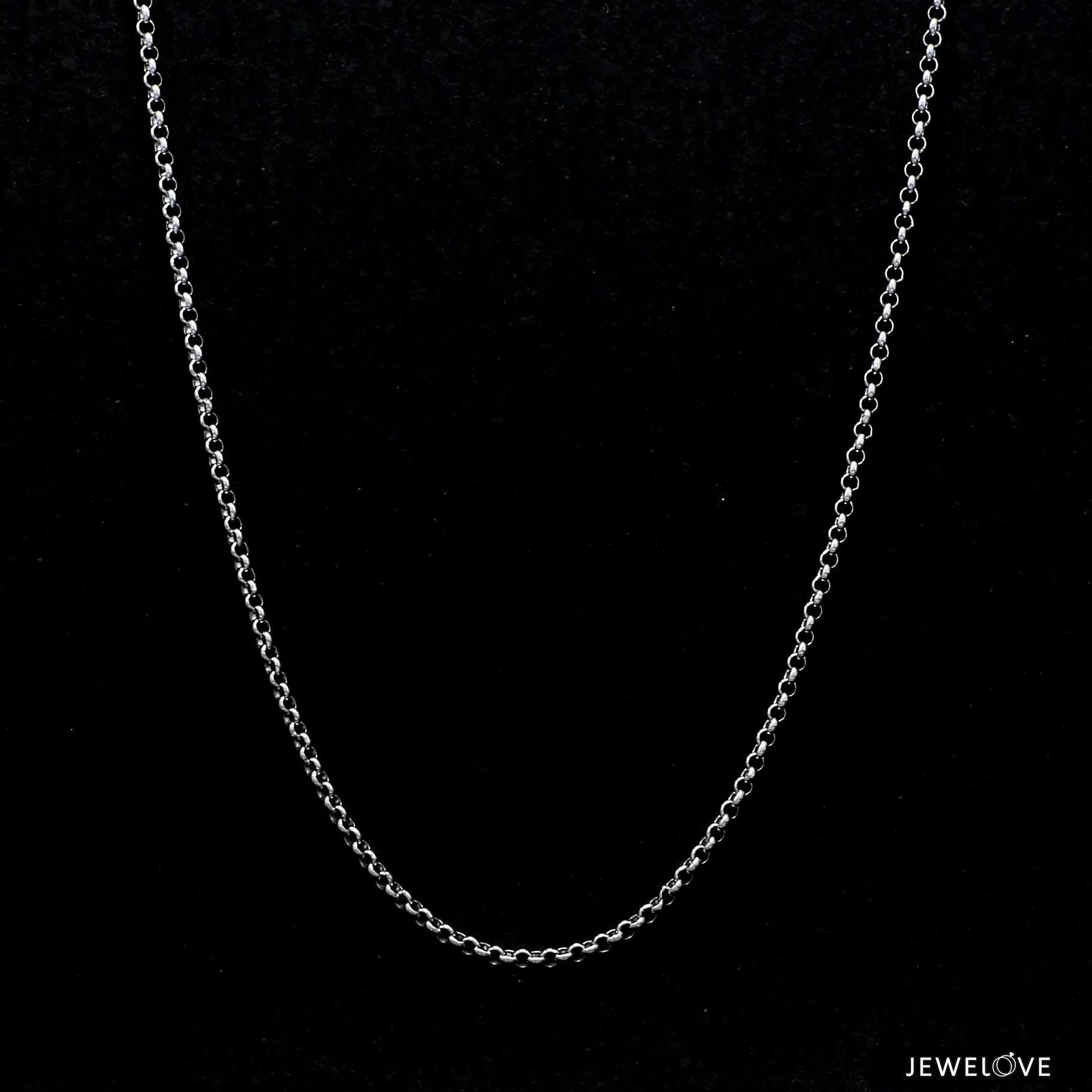 1.25mm Japanese Platinum Rolo Chain for Women JL PT CH 1214-A