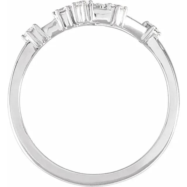 14K White Gold 1/6 CTW Natural Diamond Libra Constellation Ring