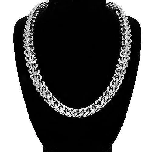 14k White Gold Franco Chain 7 mm