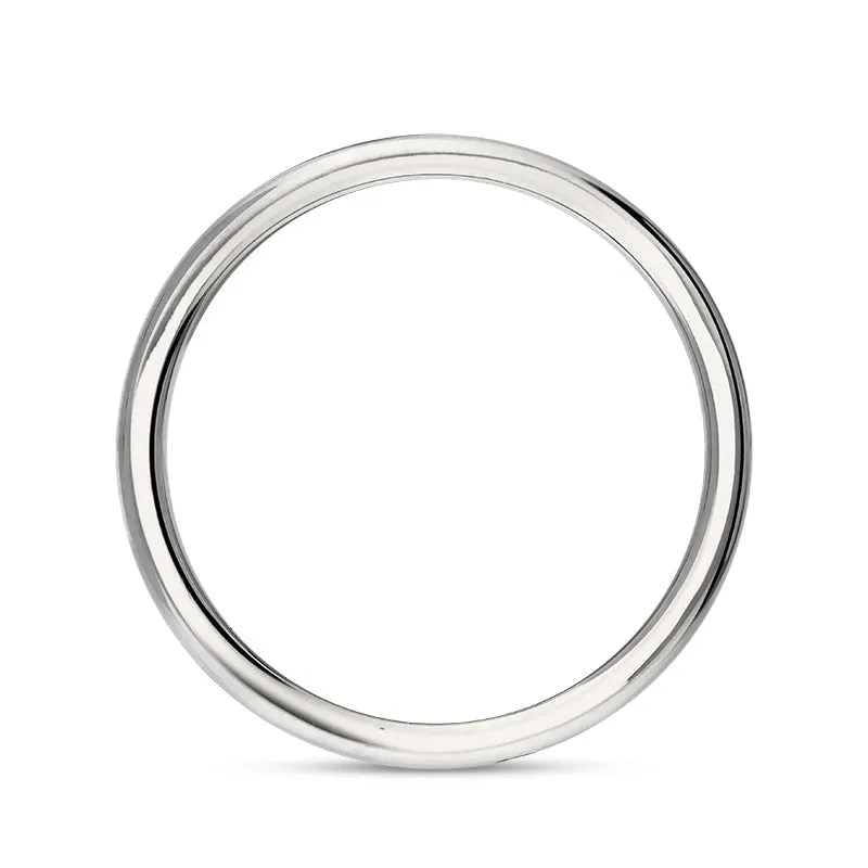 18ct White Gold 0.18ct Diamond Queen's Jubilee Hallmark 6mm Ring D