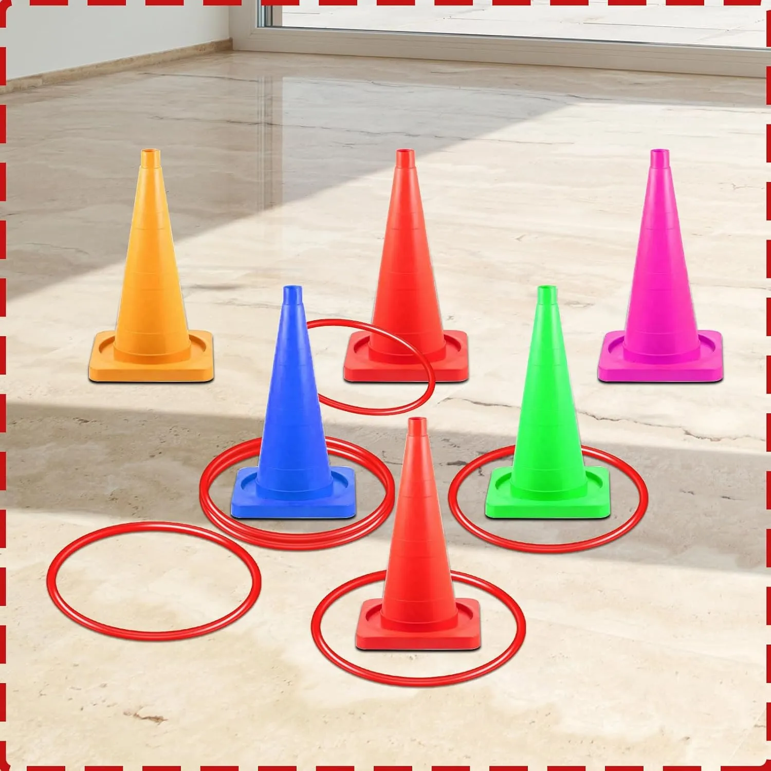 30 Pcs Plastic Ring Toss Game  Outdoor Toss Rings for Carnival Party Favors, Family Gatherings & Events | Perfect for Speed and Agility Practice