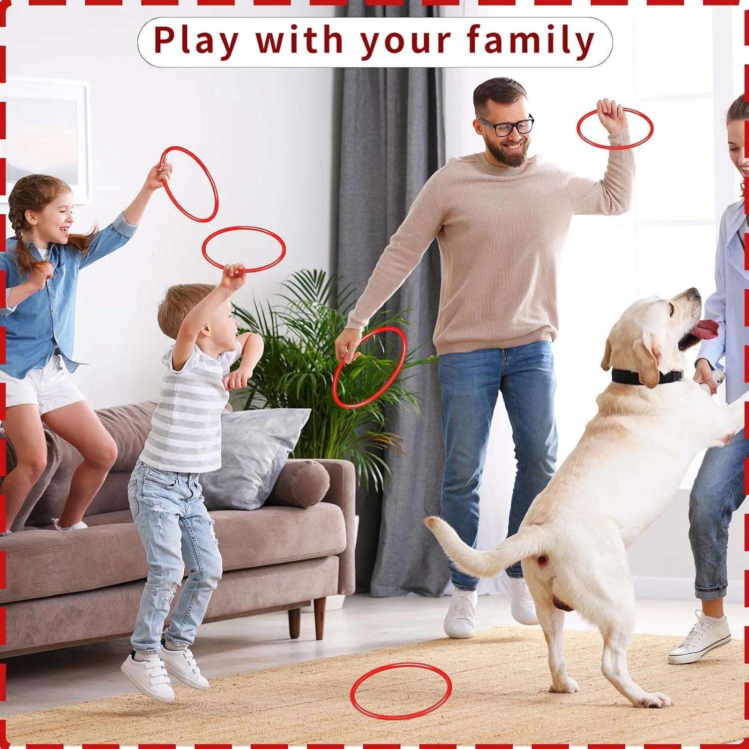 30 Pcs Plastic Ring Toss Game  Outdoor Toss Rings for Carnival Party Favors, Family Gatherings & Events | Perfect for Speed and Agility Practice