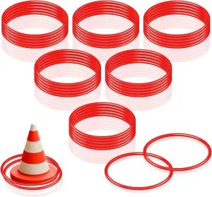 30 Pcs Plastic Ring Toss Game  Outdoor Toss Rings for Carnival Party Favors, Family Gatherings & Events | Perfect for Speed and Agility Practice