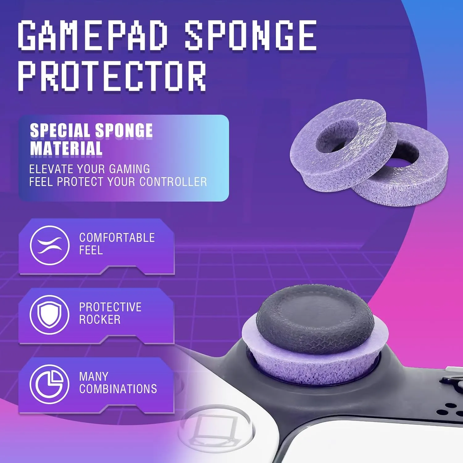 4 Pack Precision Rings Aim Assist for PlayStation 4(PS4), PS5, Xbox One Controllers  Enhance Accuracy & Control with Soft Silicone Rings  Compatible with Fortnite & FPS GamesPurple