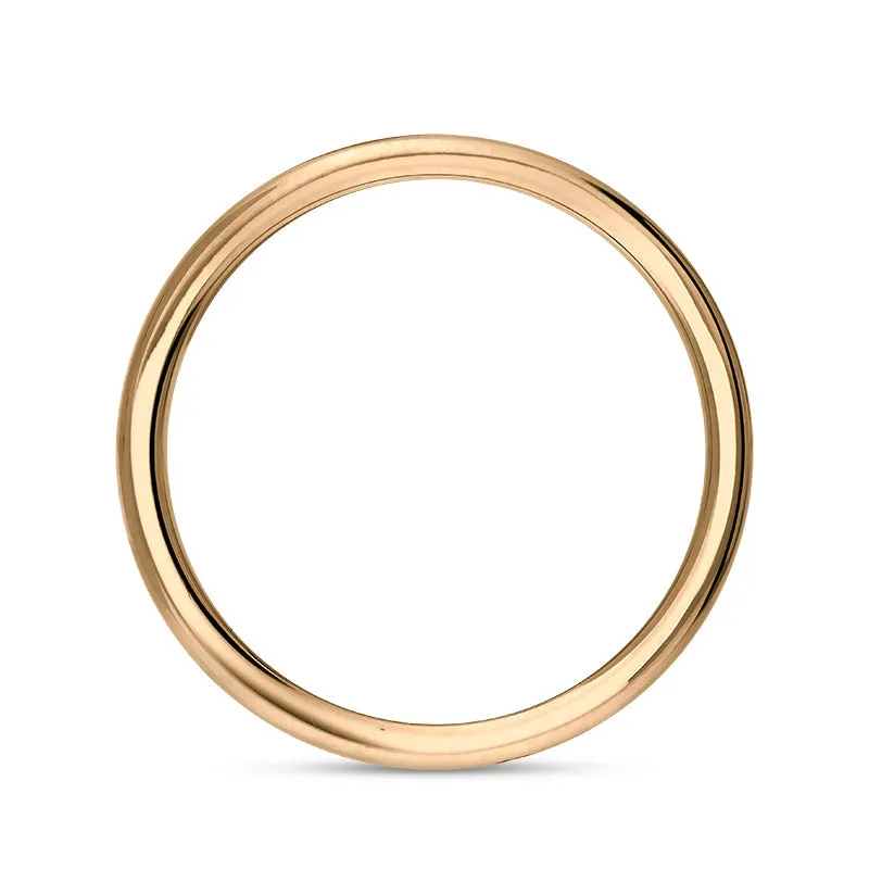 9ct Rose Gold Turquoise 0.06ct Diamond Queen's Jubilee Hallmark 3mm Ring D