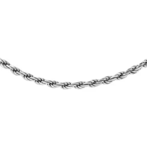 9K White Gold 30 Diamond Cut Rope Chain /20"