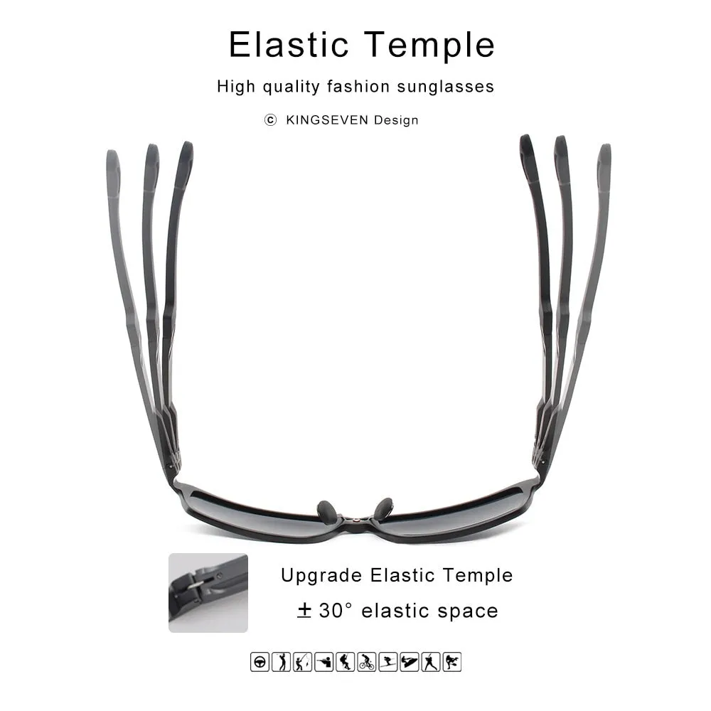 Aluminium Rectangle Masculine Style Men Polarized Sunglasses