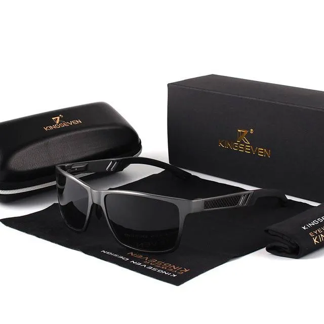 Aluminium Rectangle Masculine Style Men Polarized Sunglasses