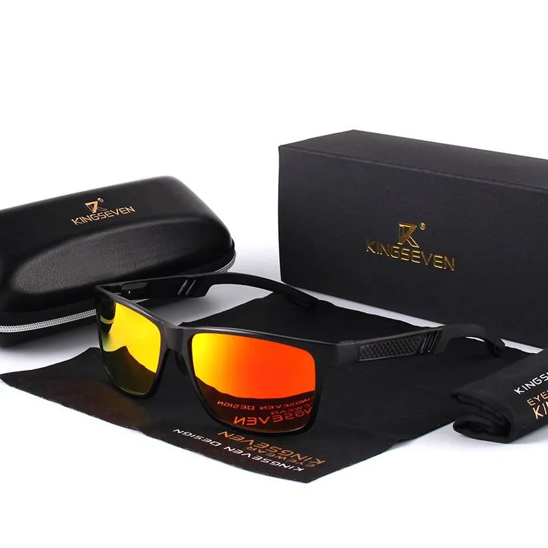 Aluminium Rectangle Masculine Style Men Polarized Sunglasses