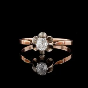 Antique Old Mine Cut Diamond Ring