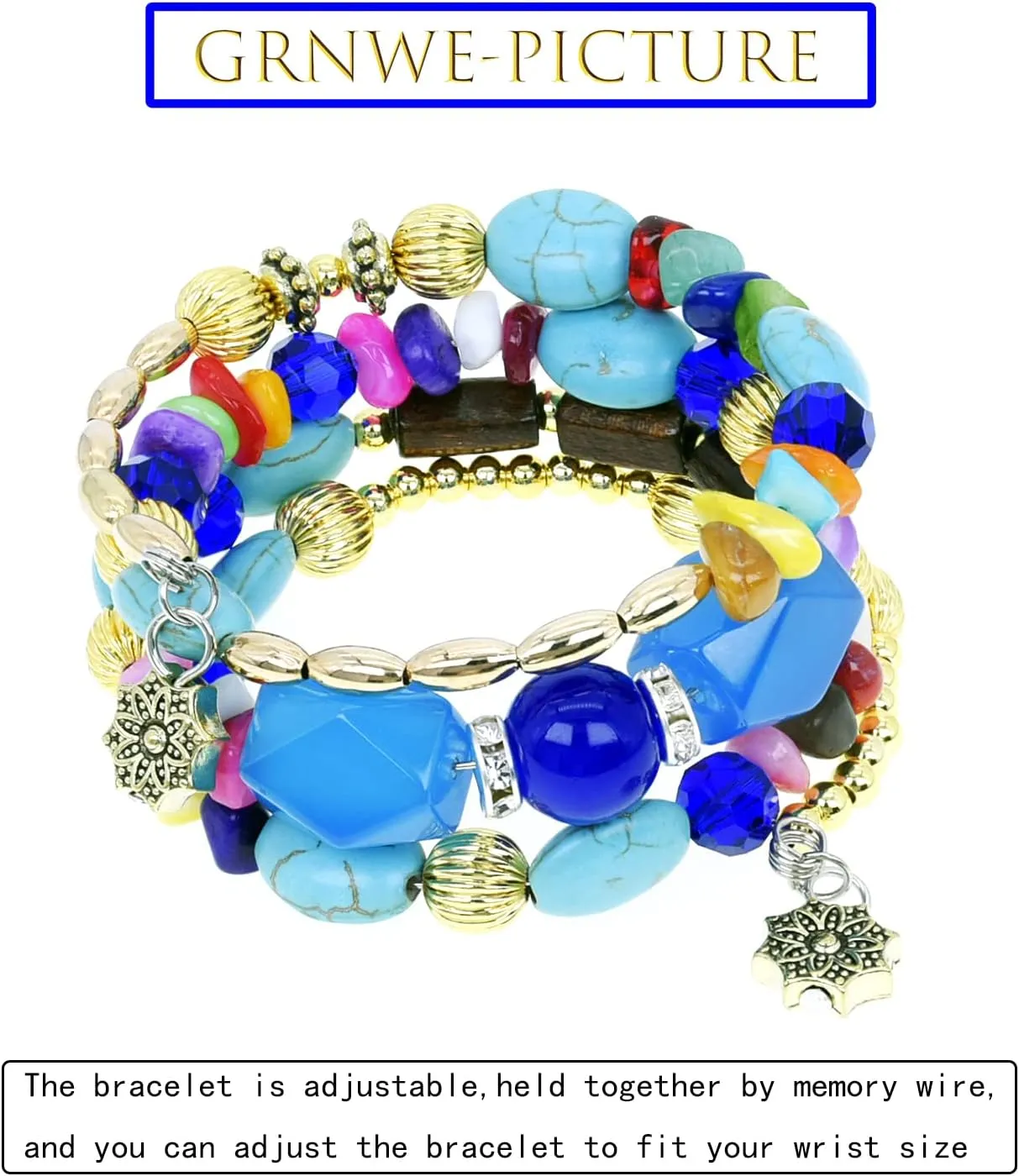 Boho Multilayer Irregular Agate Beads Charm Bracelets for Women Vintage Jade Stone Man Bracelets Yoga Bangles Ethnic Jewelry