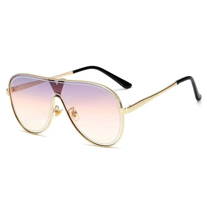 Brandon Retro Aviator Sunglasses