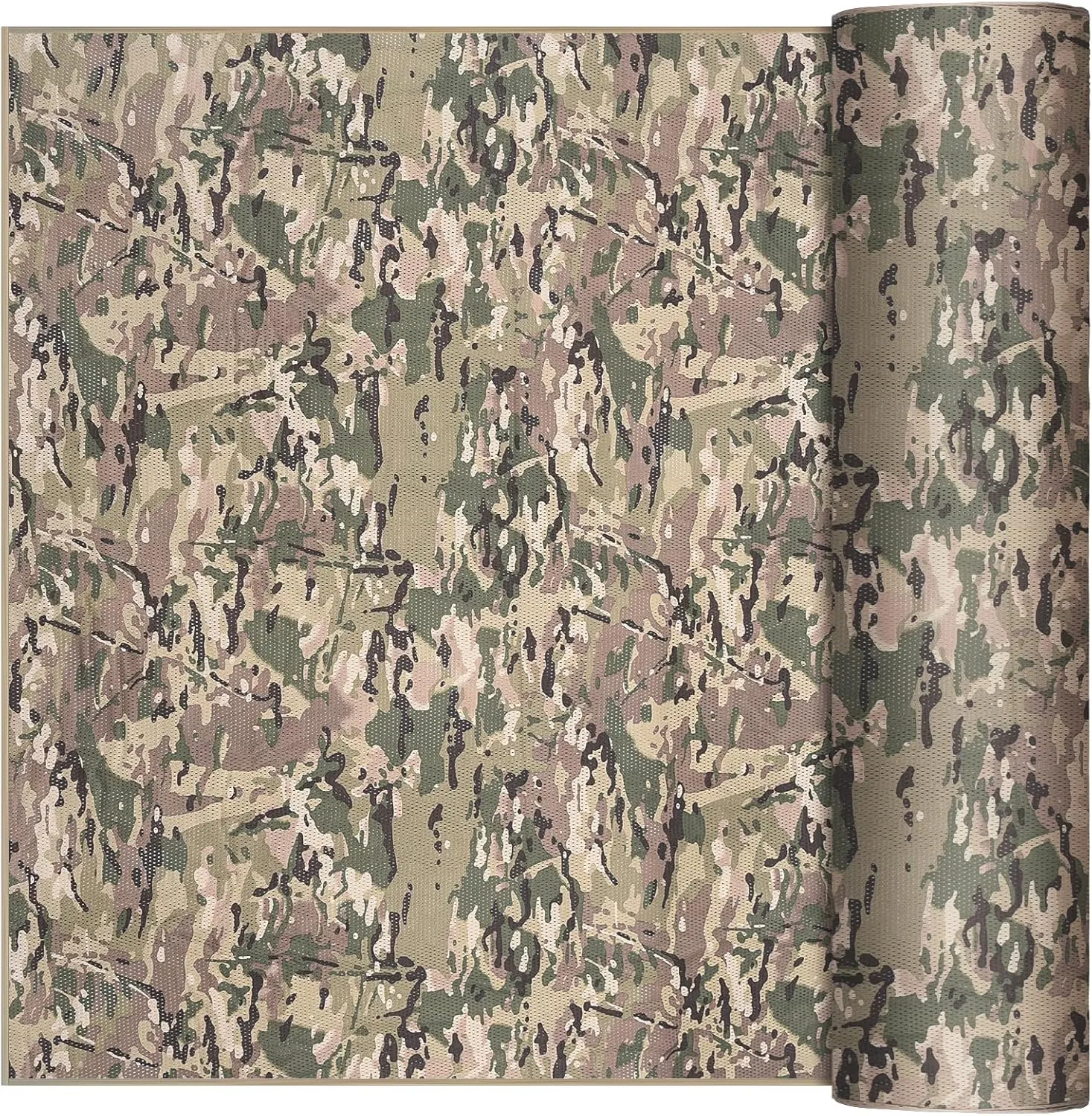 Camo Netting, Camouflage Netting, Quiet Mesh Sunshade, Fence Canopy Nets, See Through, Lightweight, Great for Concealment, Hunting, Shooting, Tree Stand, Car Cover, Photography, Decoration