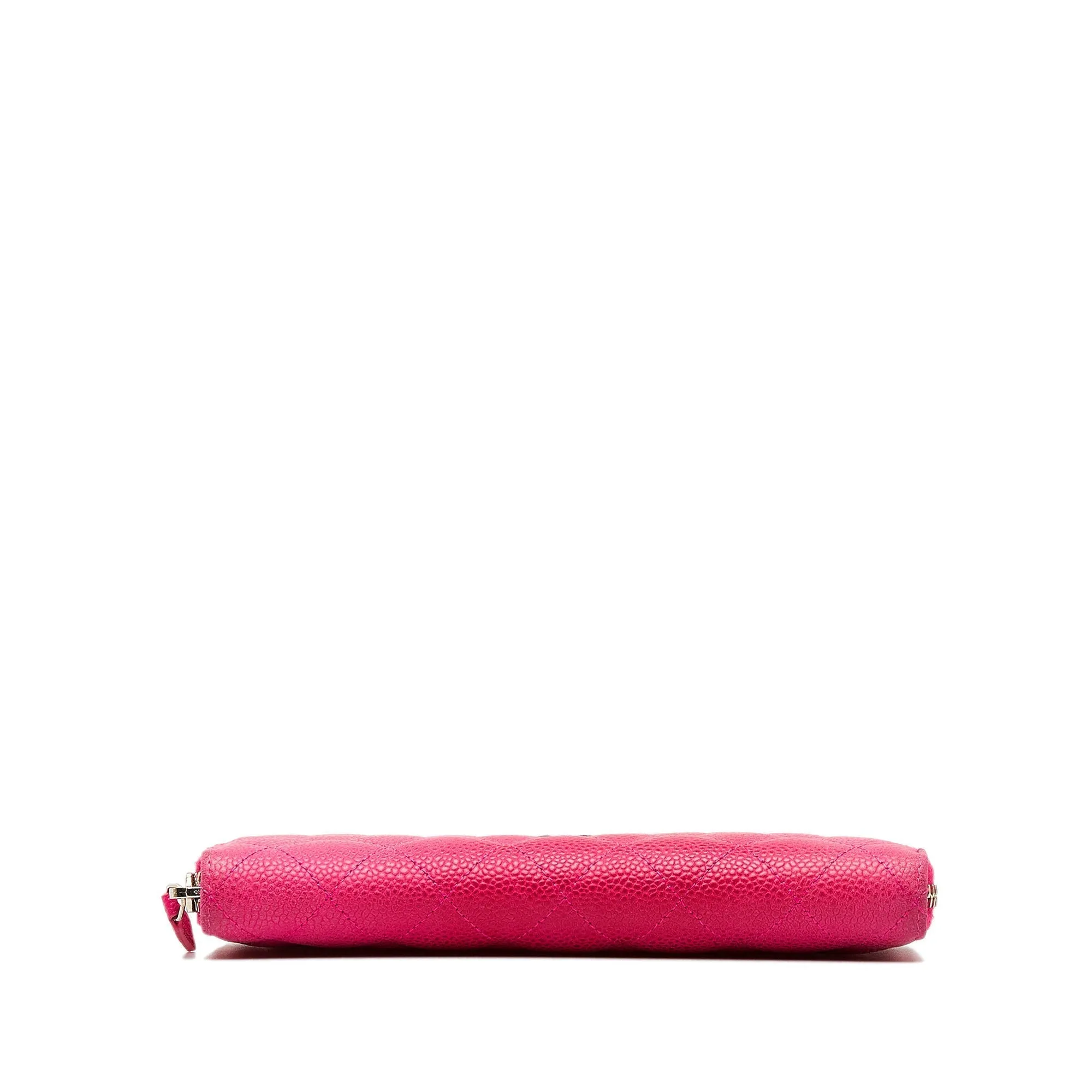 Chanel CC Caviar Zip Around Wallet Long Wallets