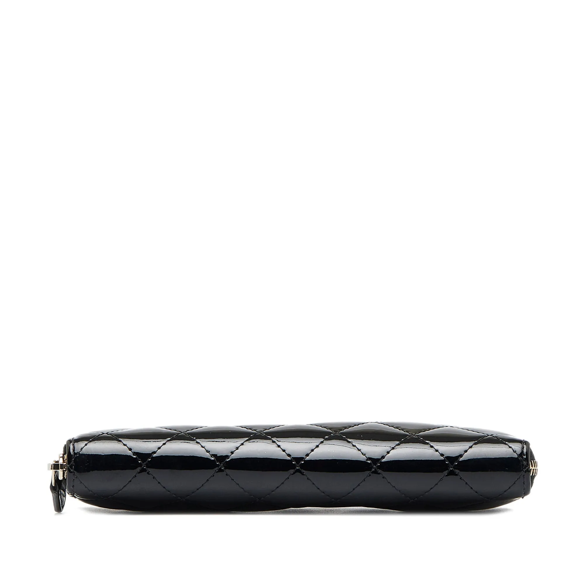 Chanel CC Quilted Patent Zip Around Long Wallet Long Wallets
