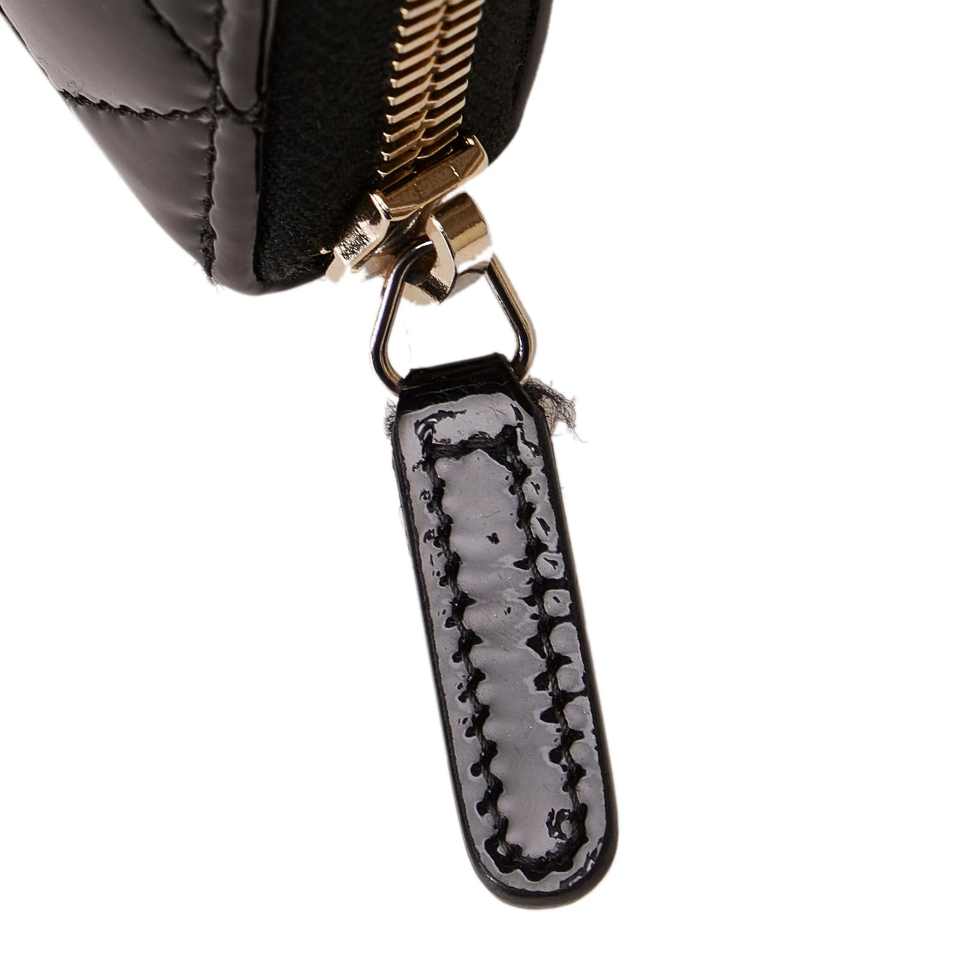 Chanel CC Quilted Patent Zip Around Long Wallet Long Wallets