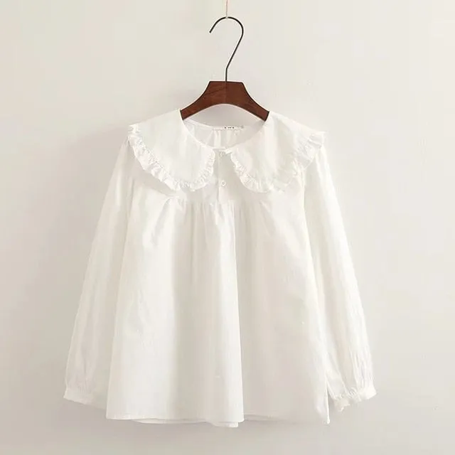 Checked Long Sleeve Blouse