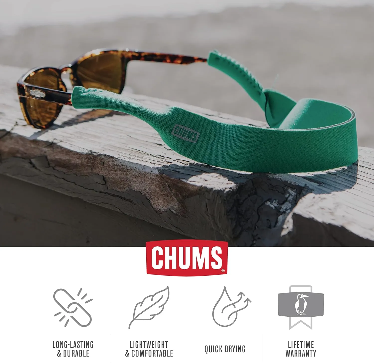 Chums Neoprene Classic Eyewear Retainer - Durable Floating Sunglasses Sport Strap