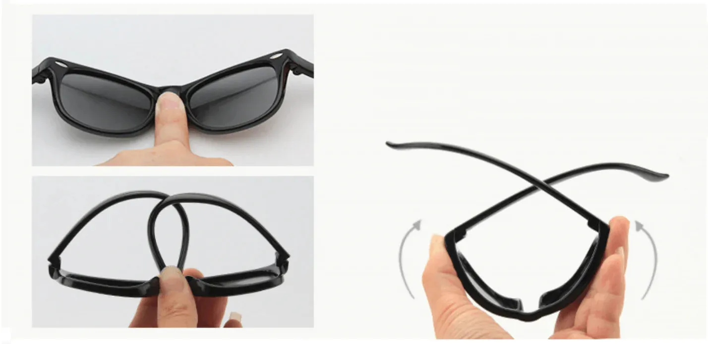 Classic Retro Round Baby Sunglasses (0-3 years) with Hard Storage Case & Strap