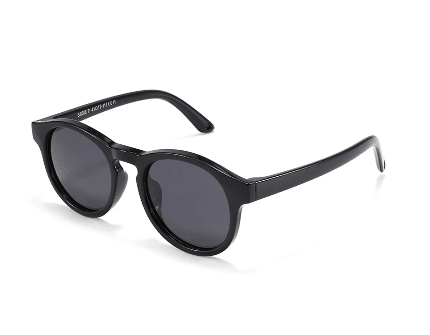 Classic Retro Round Baby Sunglasses (0-3 years) with Hard Storage Case & Strap