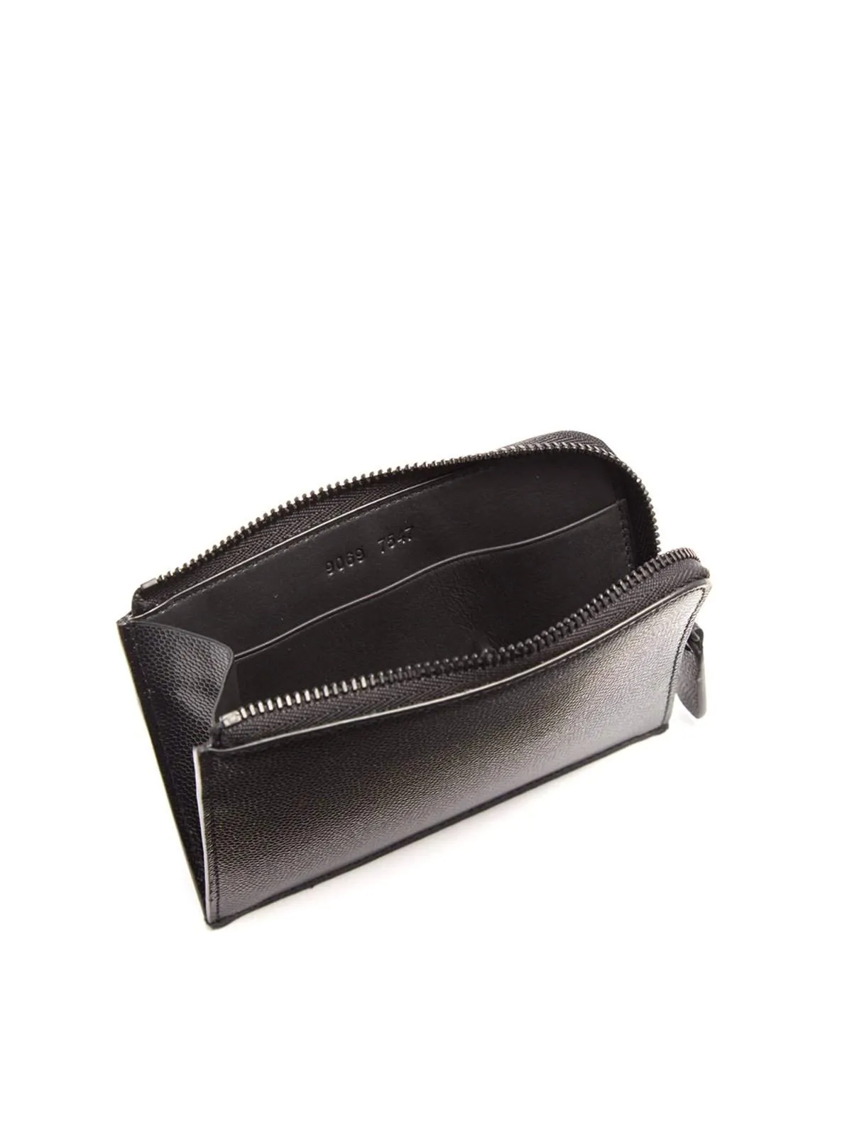Common Projects Zip Around Pebbled Leather Wallet Black