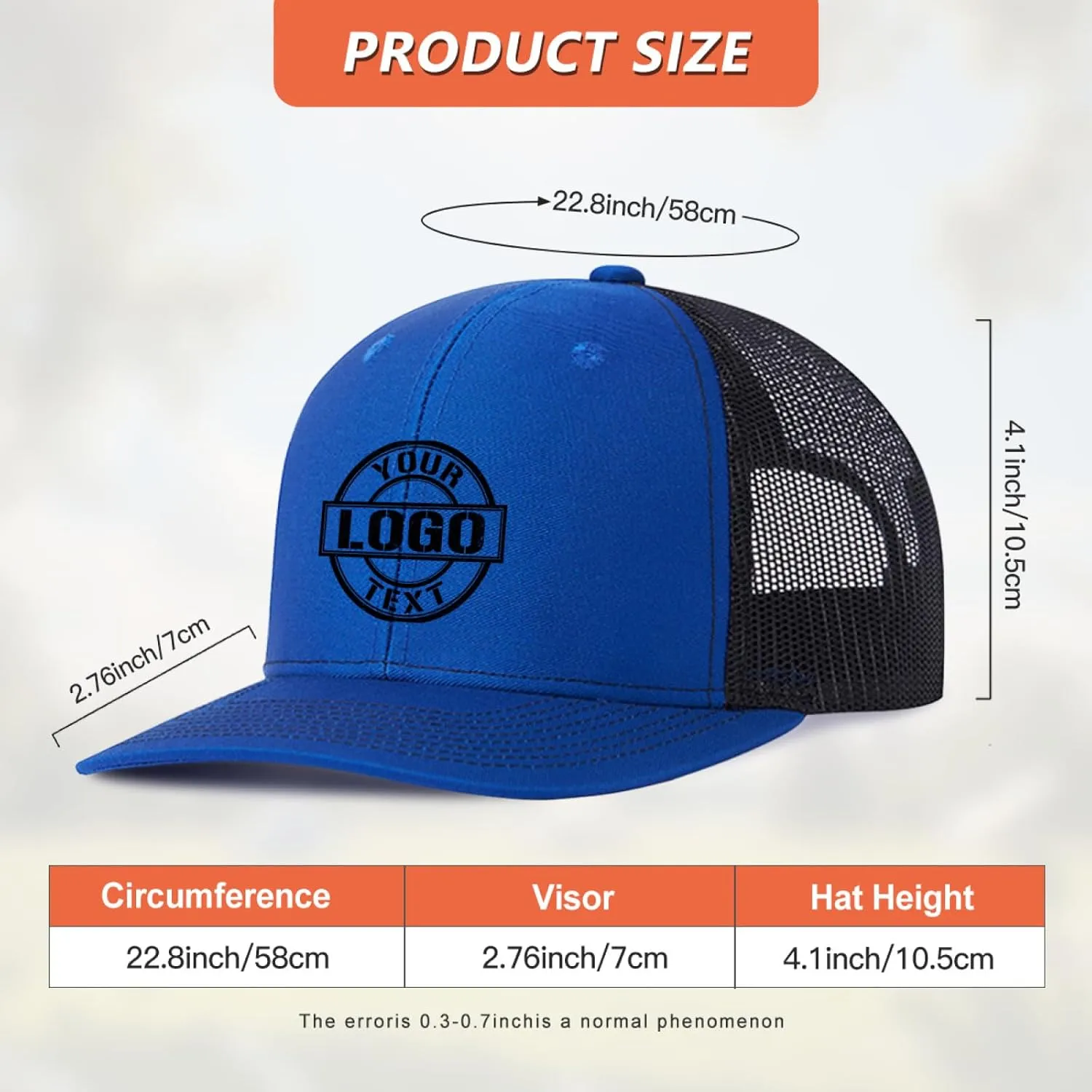 Custom Hats for Men Women Custom Hats Design Your Own Logo Customized Trucker Hat Customize Baseball Hat