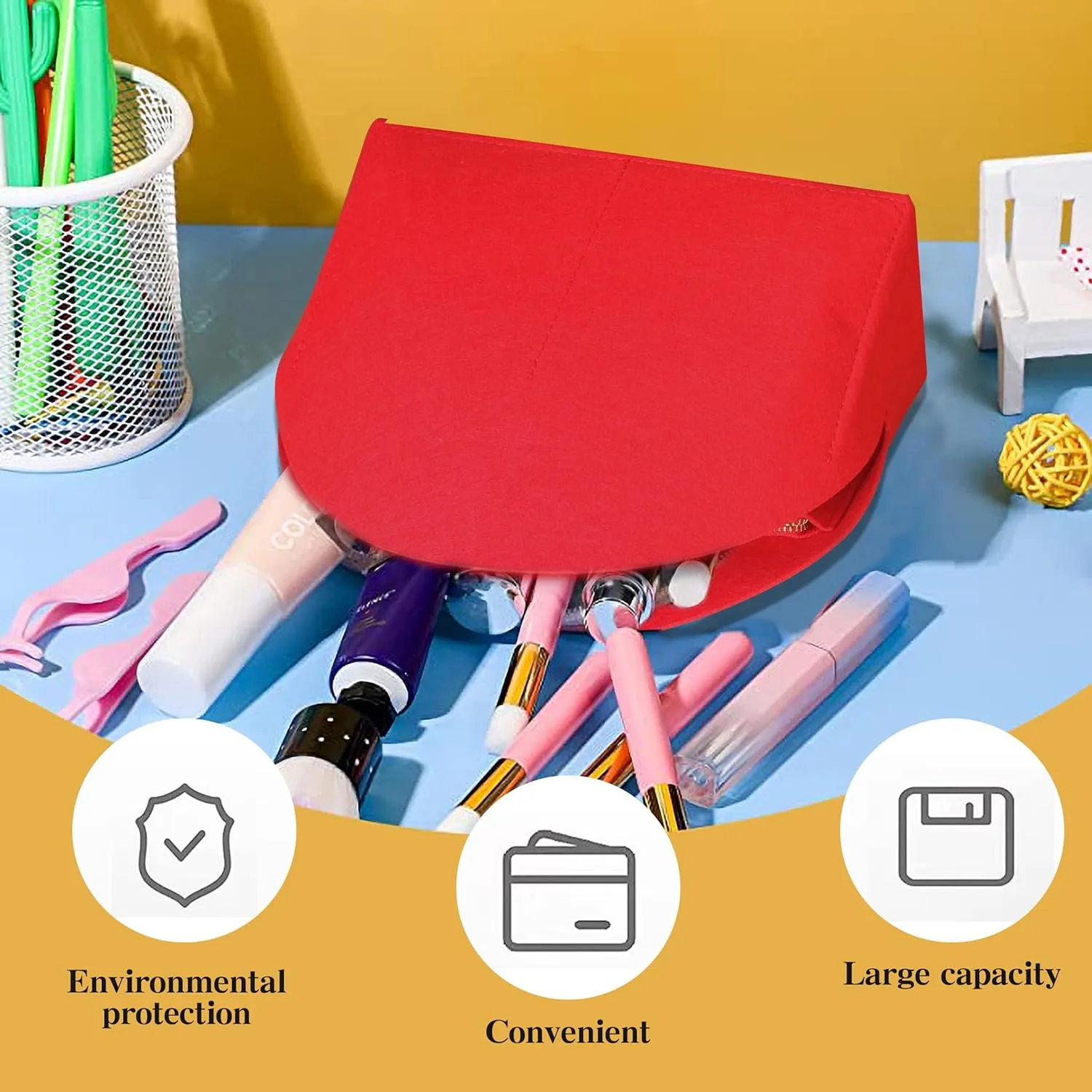 Felt Purse Organizer Insert with Zipper,Bag in Bag Shell Shaper Handbag & Tote Organizer Fits in Alma BB PM Tote(red,Alma PM)