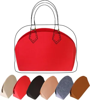 Felt Purse Organizer Insert with Zipper,Bag in Bag Shell Shaper Handbag & Tote Organizer Fits in Alma BB PM Tote(red,Alma PM)