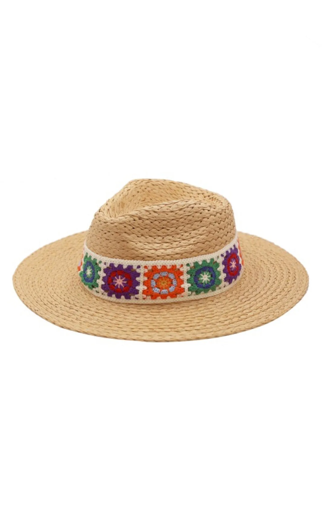 Floral Band Straw Hat