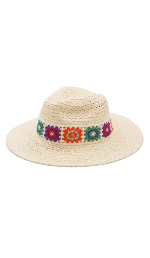 Floral Band Straw Hat
