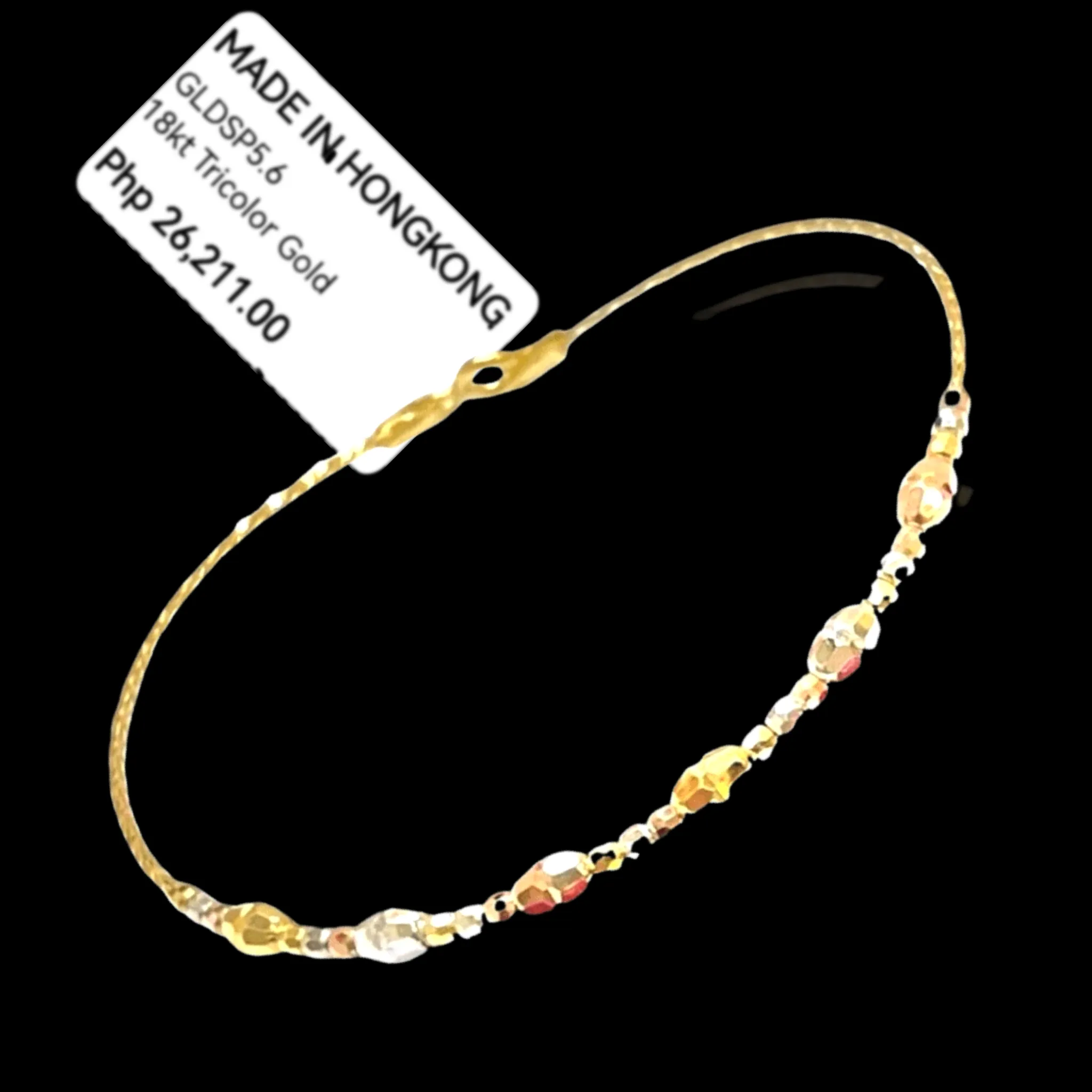 #GOLD2024 | 18K Golden Omega Beaded Bracelet