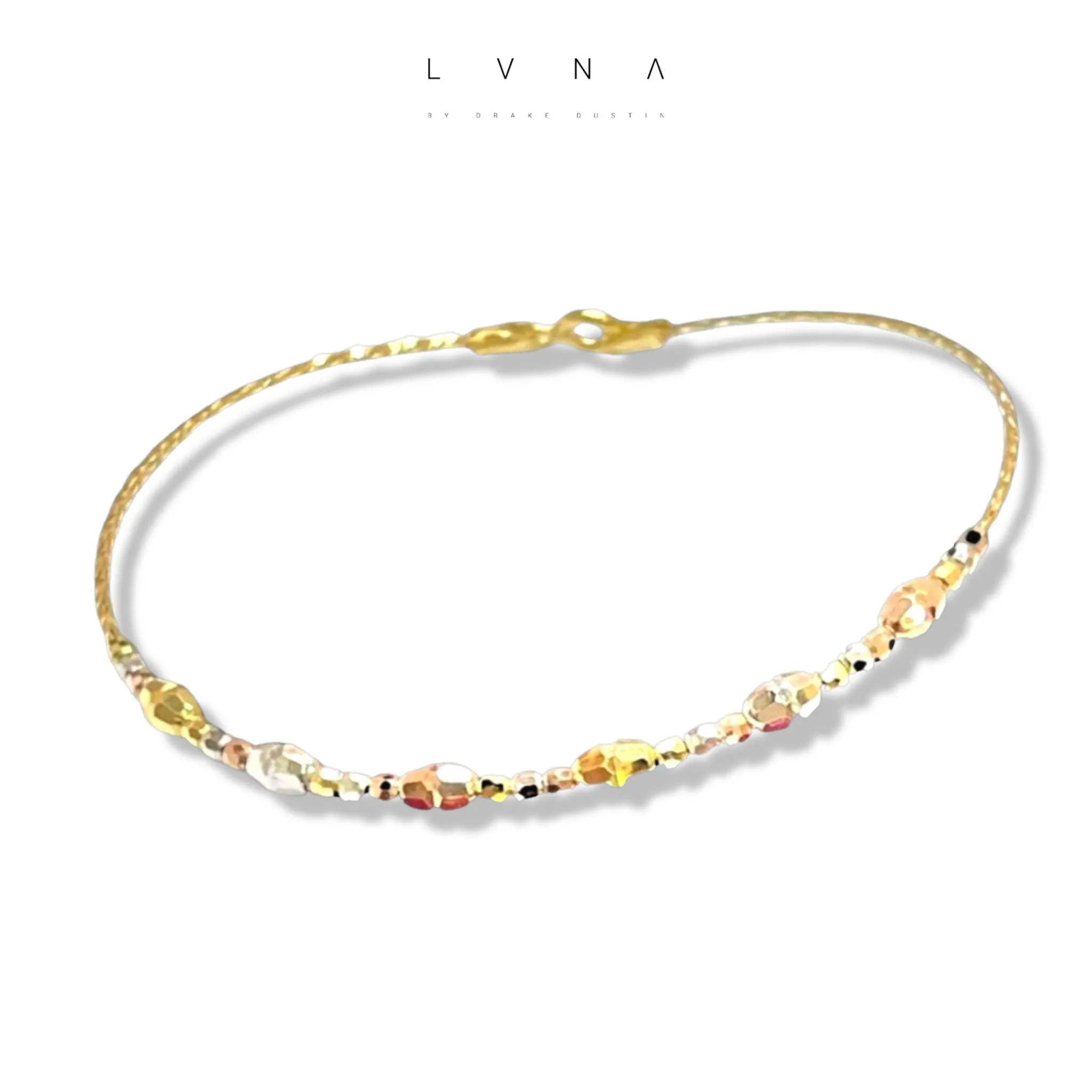 #GOLD2024 | 18K Golden Omega Beaded Bracelet