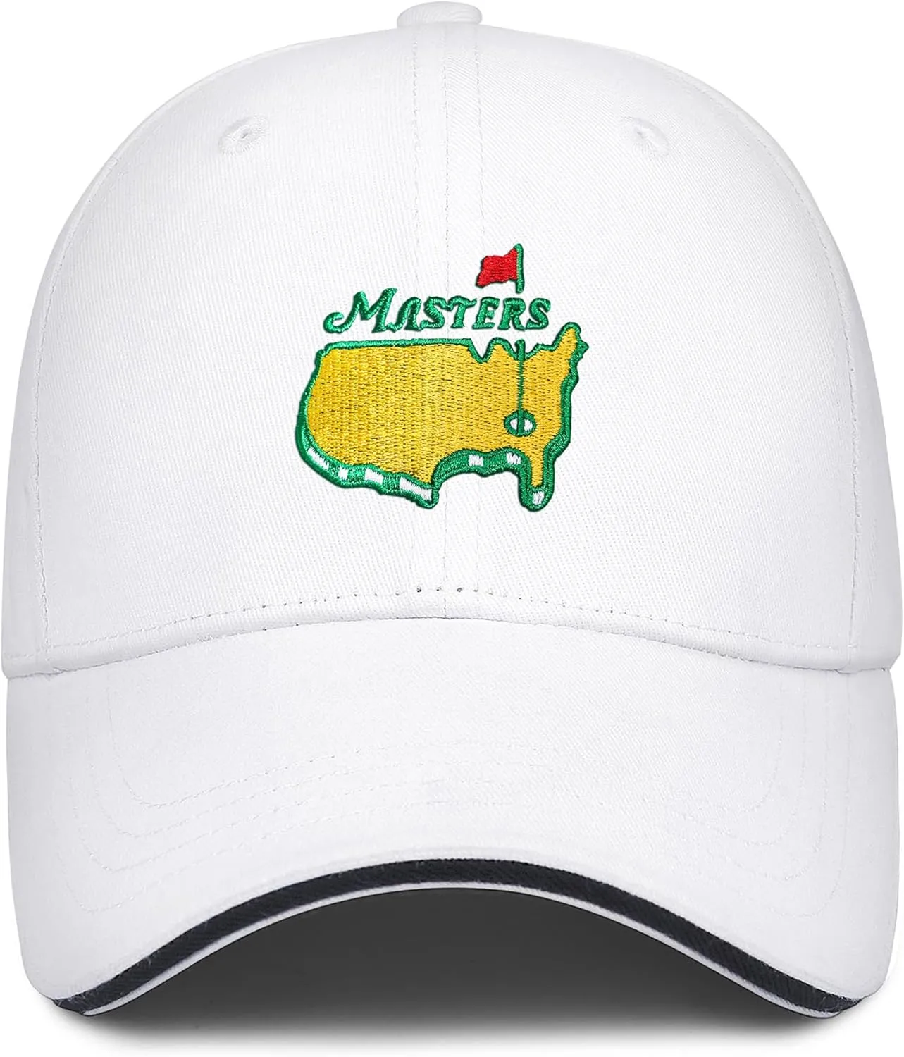 Golf Hat for Men Women Hat Embroidered Ball Baseball Cap White
