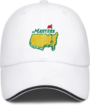 Golf Hat for Men Women Hat Embroidered Ball Baseball Cap White