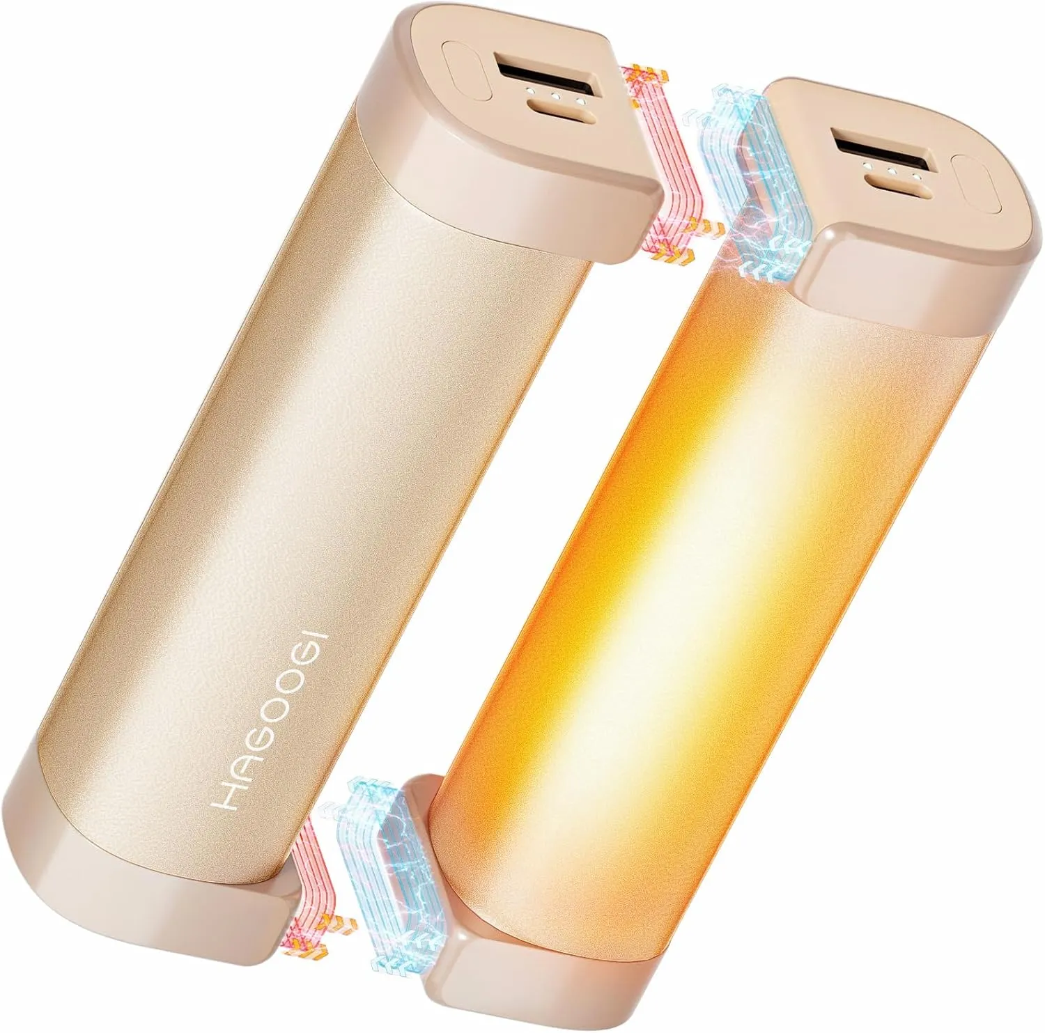 Hand Warmers Rechargeable 2 Pack, Magnetic Electric Hand Warmers 10000mAh, 360 Heating 14Hrs Warmth 3 Levels Temp, Portable Power Bank,Indoors/Outdoors,Raynauds, Golf, Camping, Gifts for Men Women