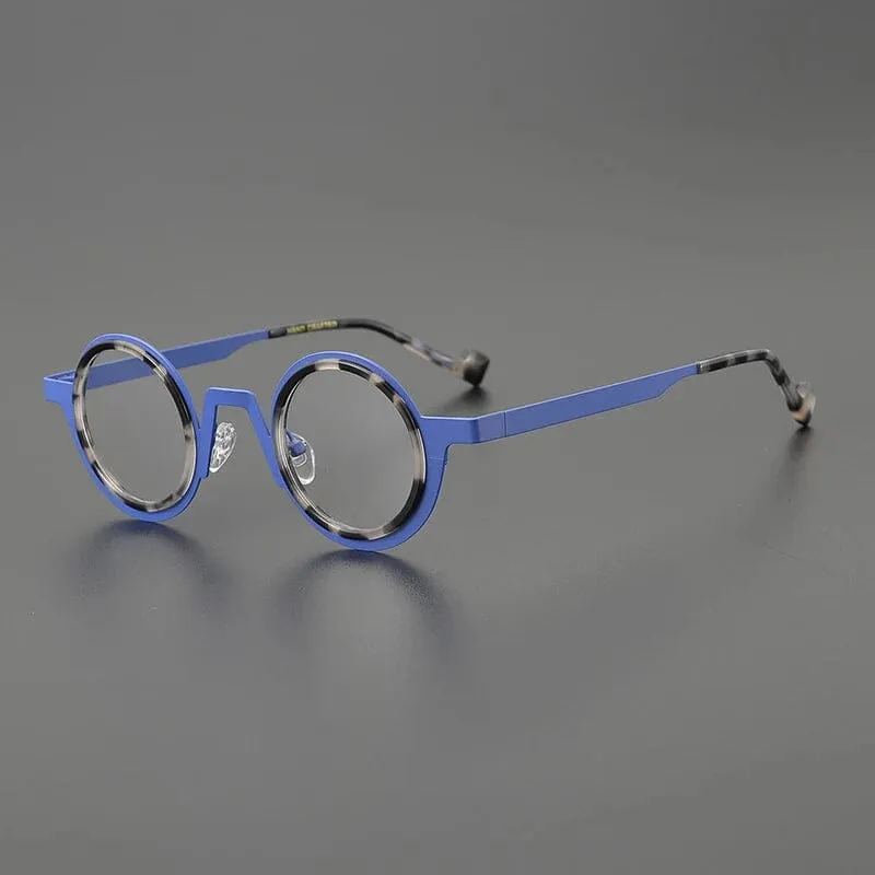 Jago Titanium Acetate Round Glasses Frame