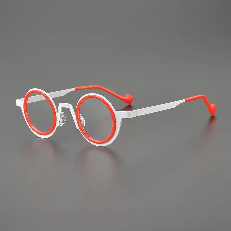 Jago Titanium Acetate Round Glasses Frame