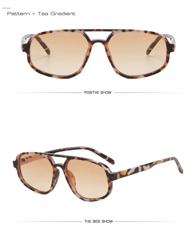 Jordana Retro Acetate Aviator Sunglasses - 6 Colors