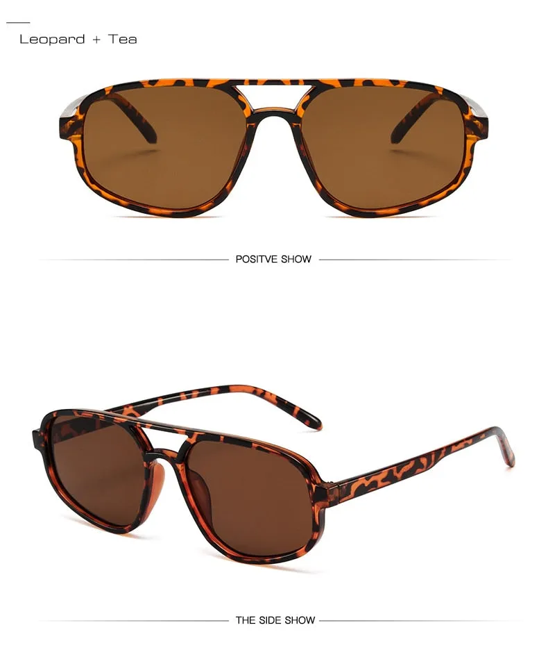 Jordana Retro Acetate Aviator Sunglasses - 6 Colors