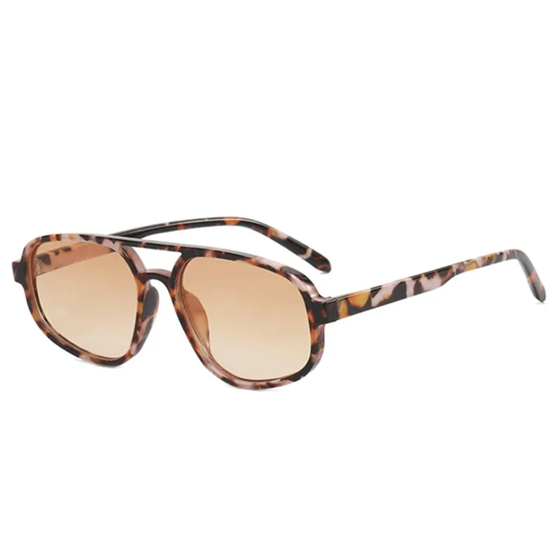 Jordana Retro Acetate Aviator Sunglasses - 6 Colors