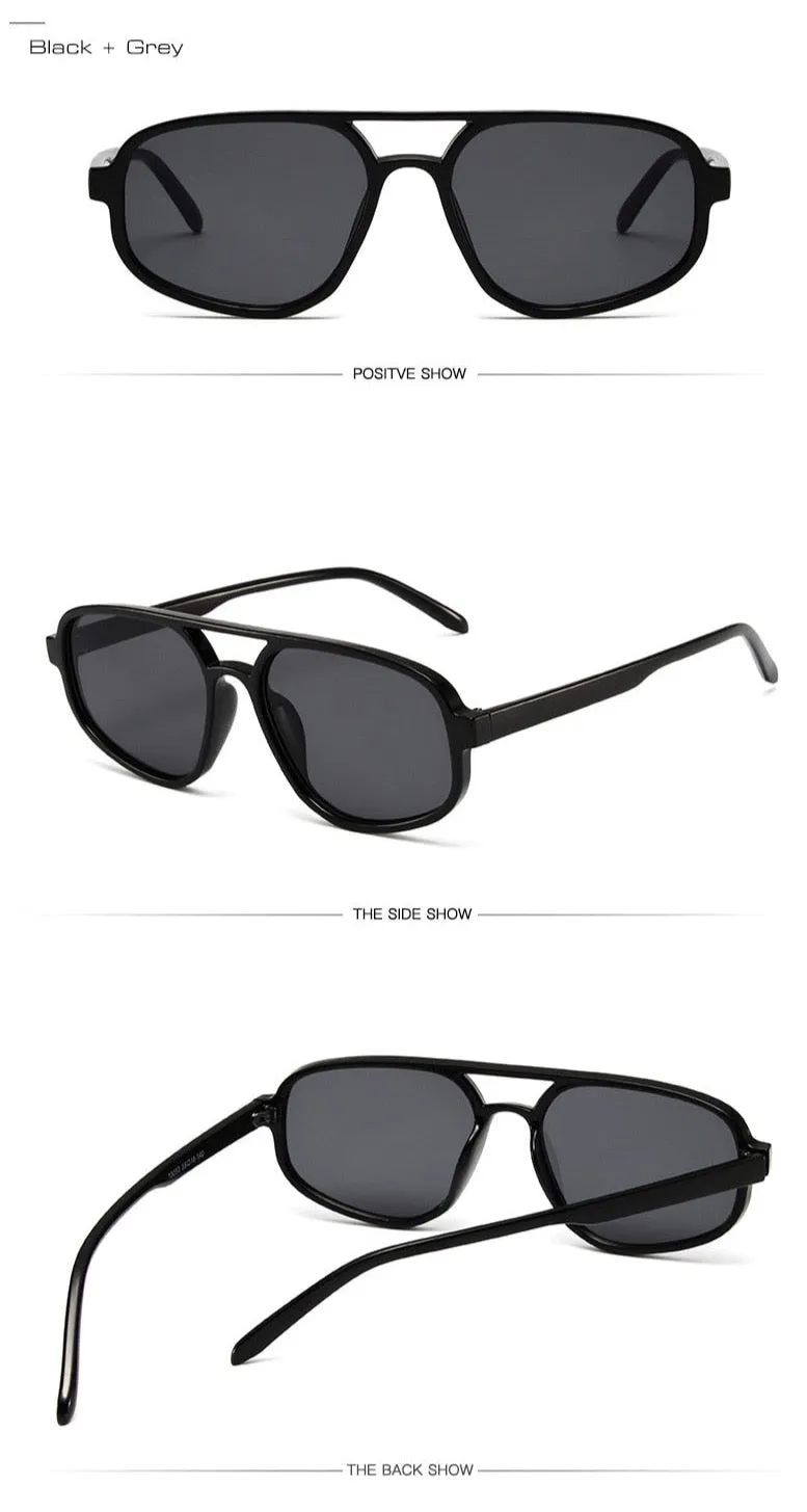 Jordana Retro Acetate Aviator Sunglasses - 6 Colors