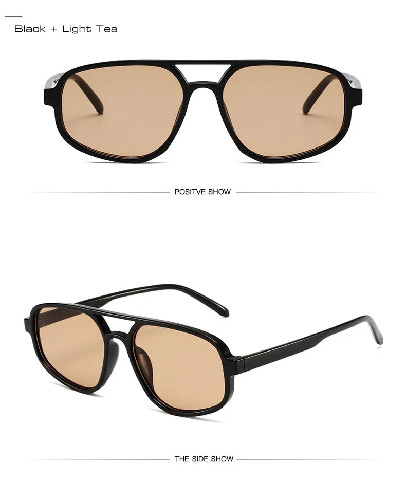 Jordana Retro Acetate Aviator Sunglasses - 6 Colors
