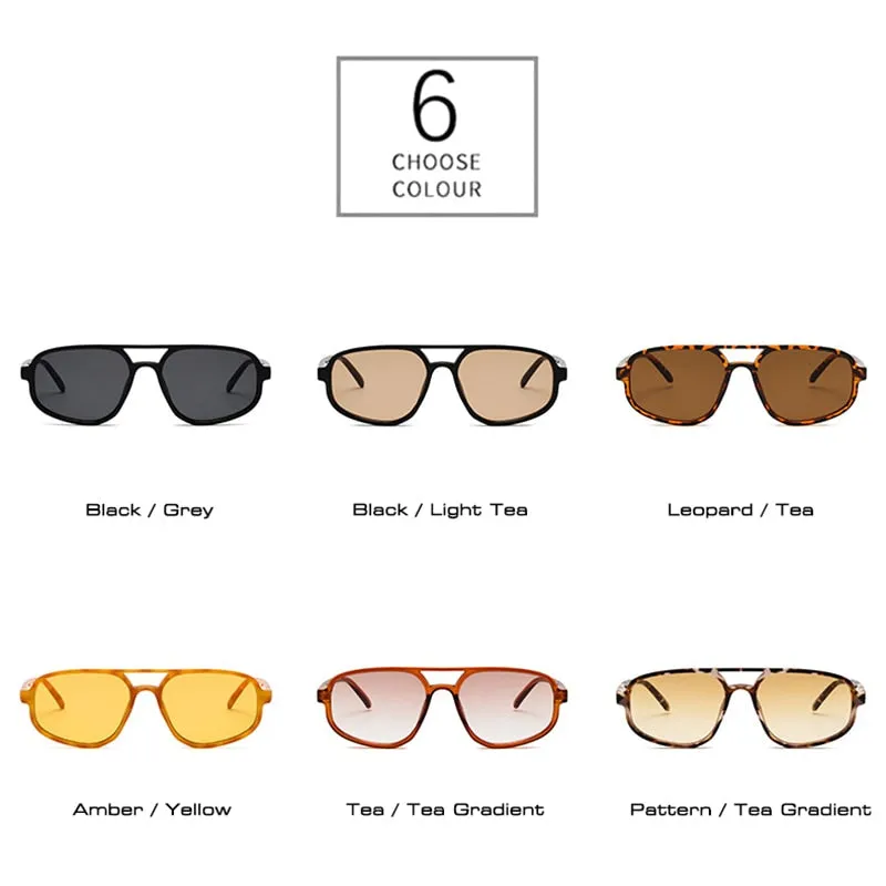 Jordana Retro Acetate Aviator Sunglasses - 6 Colors