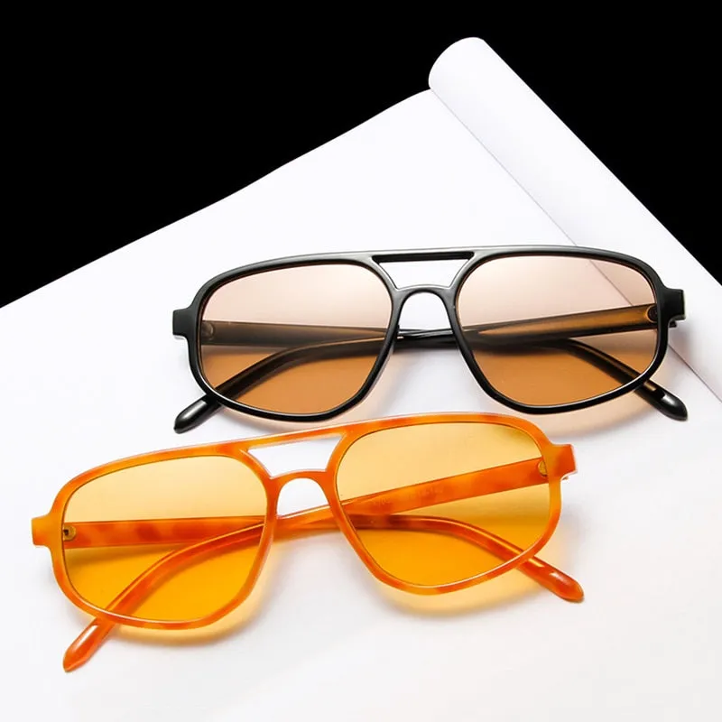 Jordana Retro Acetate Aviator Sunglasses - 6 Colors