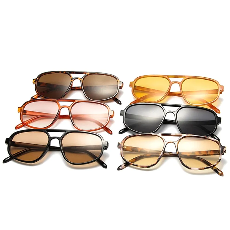 Jordana Retro Acetate Aviator Sunglasses - 6 Colors