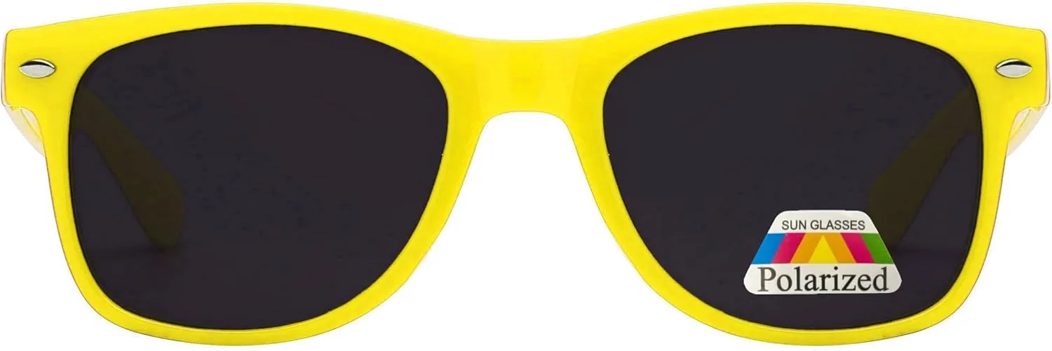 Kids Polarized Sunglasses - UV Protected, Anti-Glare Rectangle Sunglasses for Toddlers, Boys & Girls