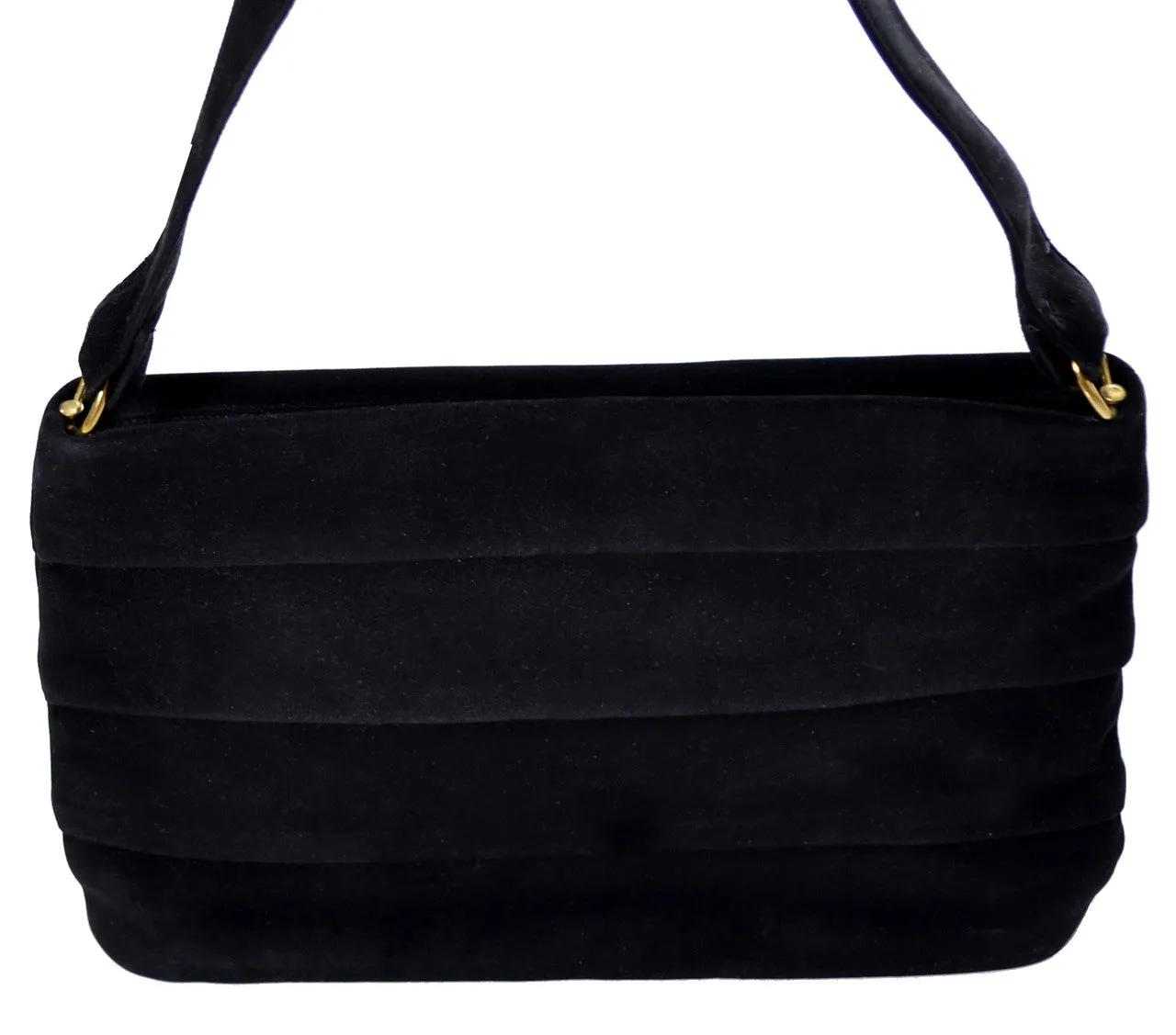 Koret black Suede Koretolope pleated vintage handbag